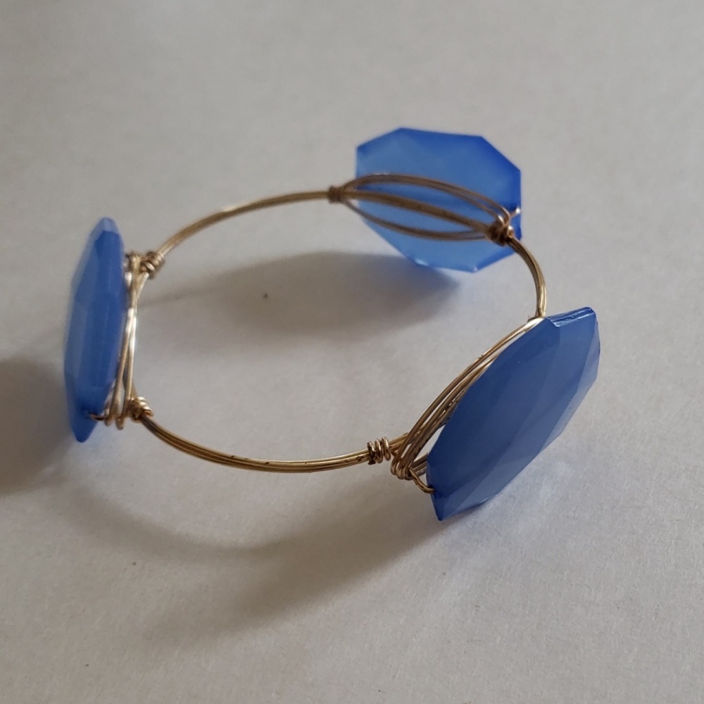 WIre Wrapped Bangle Bracelet - Picture 1 of 8